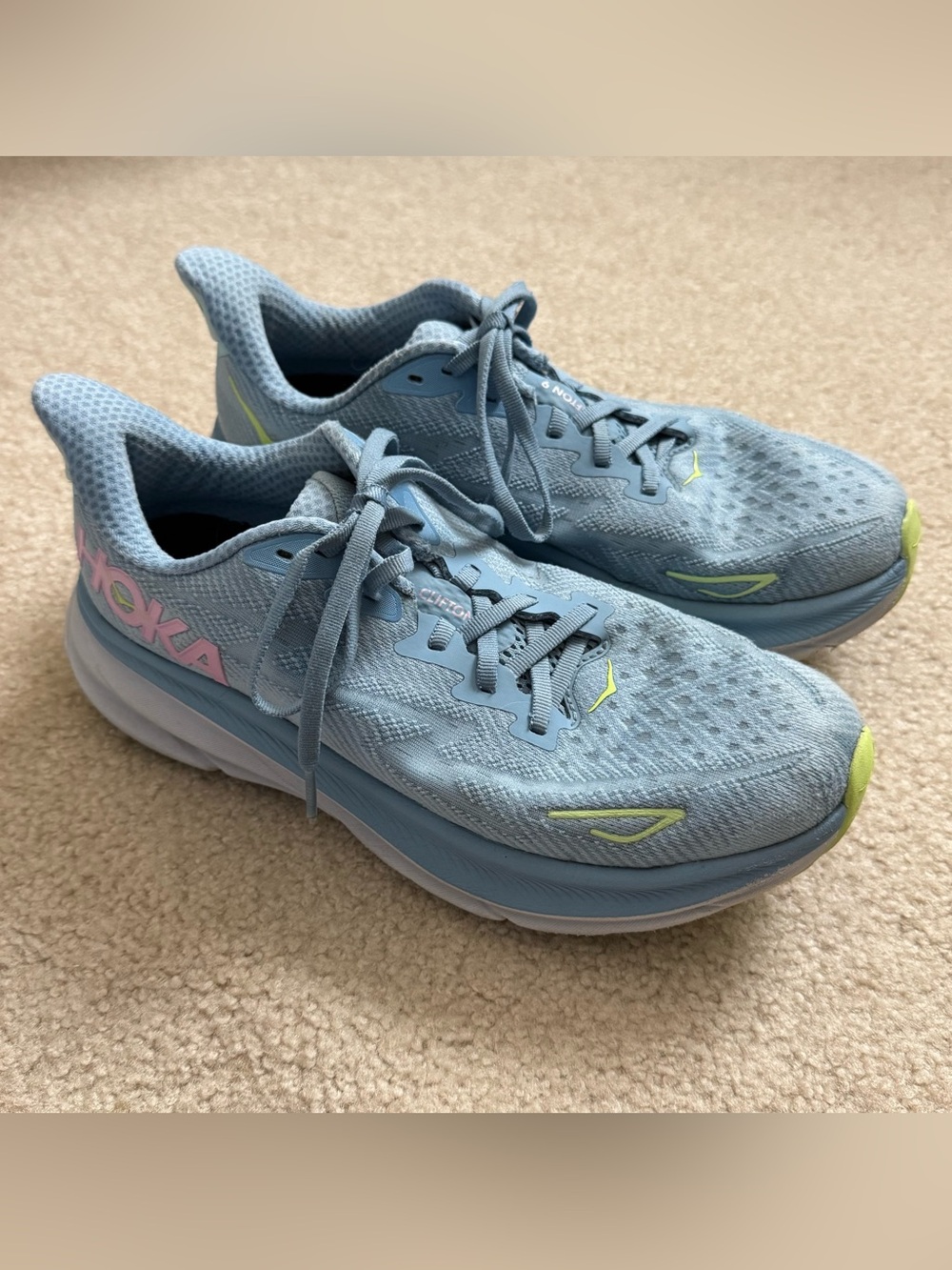 Hoka Clifton 9 Sky Blue Running Shoes/9